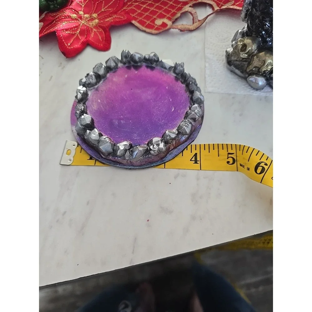 Handmade Resin Coaster Trinket Dish Coin Holder Jewelry Dish Decoration Gift 632